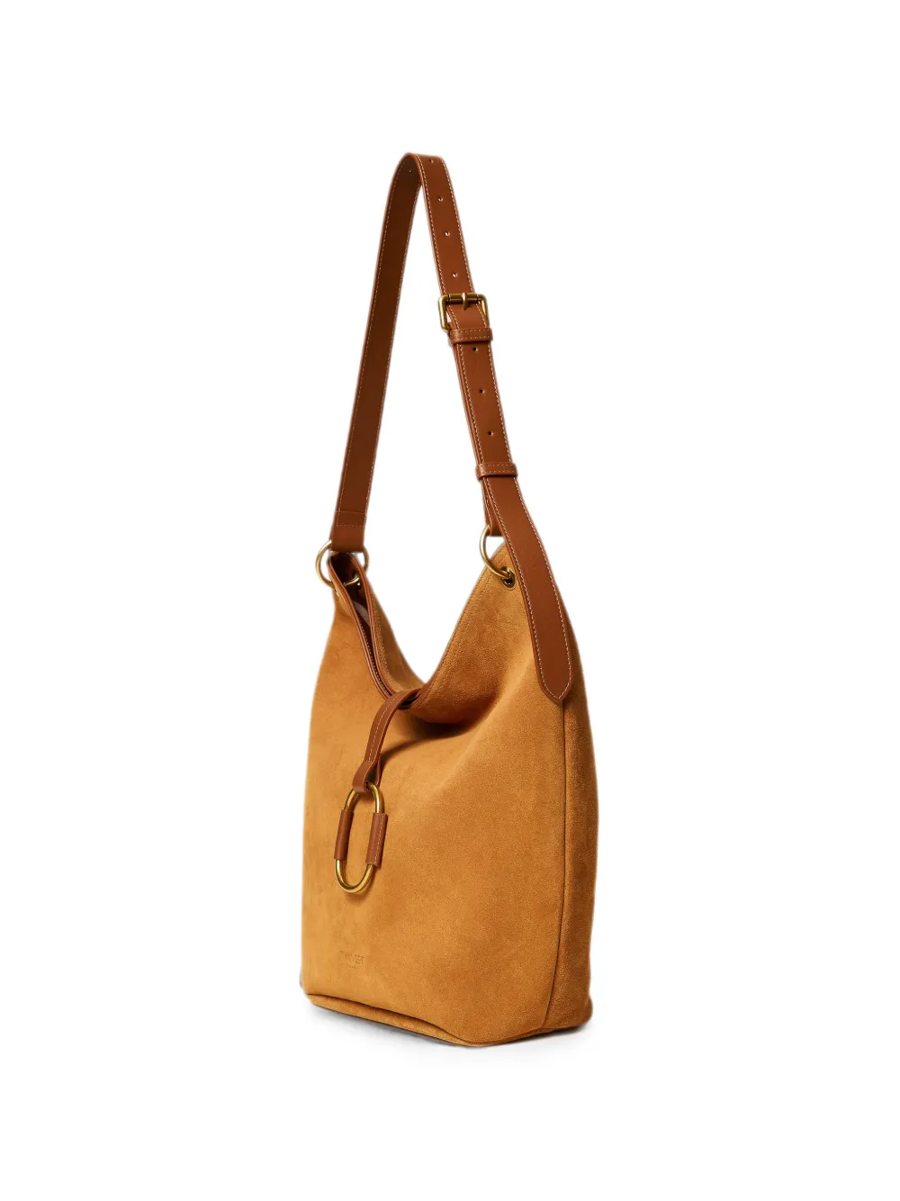 TWINSET Suède bucket-tas Bruin