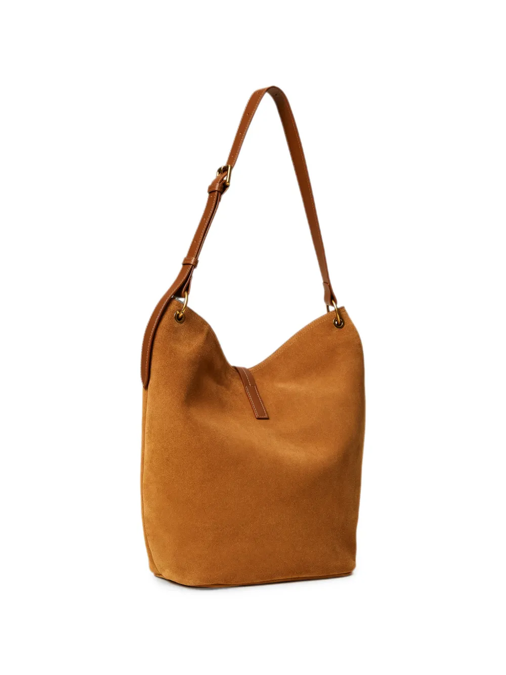 TWINSET Suède bucket-tas Bruin