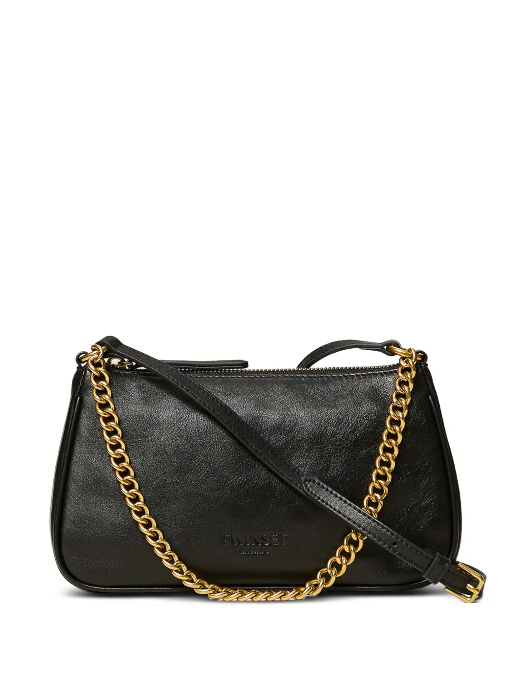 TWINSET Borsa a spalla in pelle - Nero