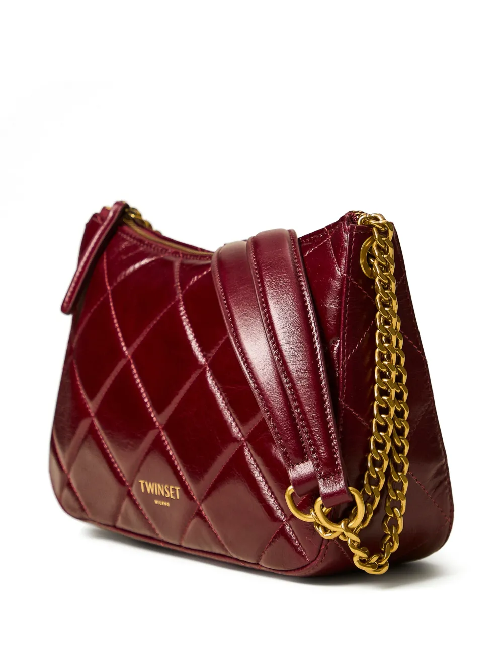 TWINSET Medium Liliane gewatteerde leren tas Rood