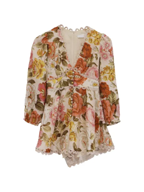 ZIMMERMANN Bonita floral-print rompers