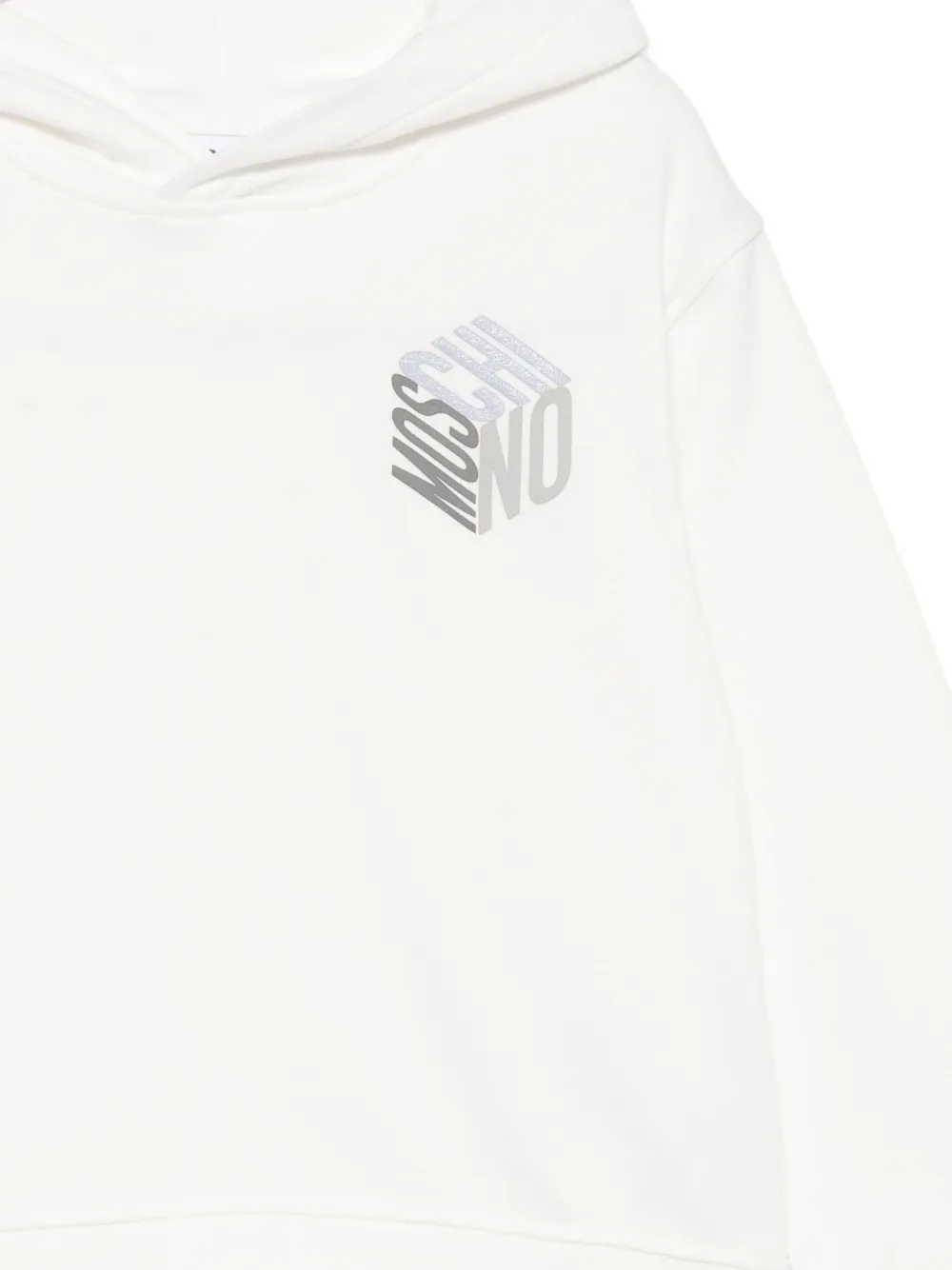 Moschino Kids Hoodie met logoprint Wit
