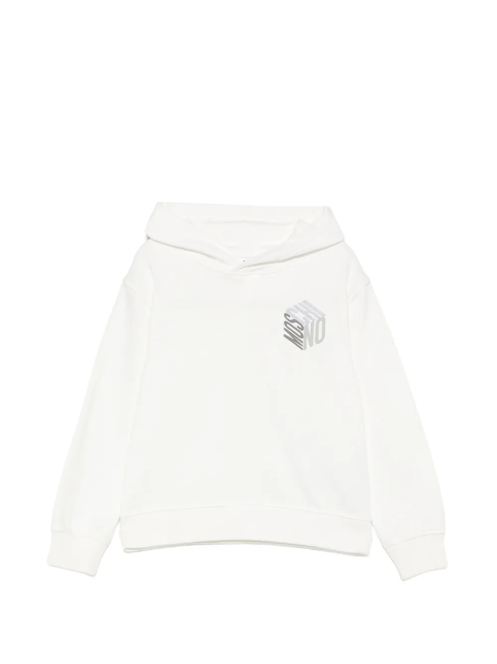 Moschino Kids logo-print hoodie - Bianco