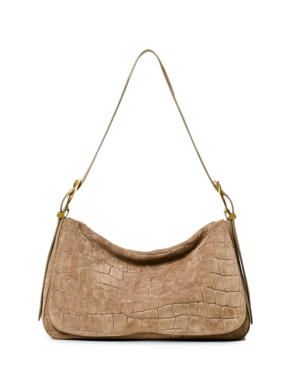 TWINSET Liliane croc-effect leather tote bag - Toni neutri
