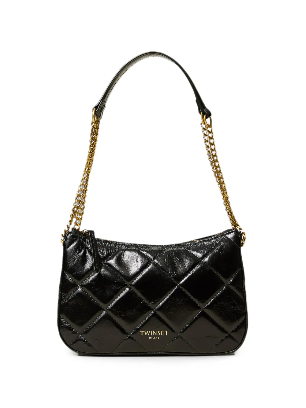 TWINSET Borsa Liliane media in pelle trapuntata - Nero
