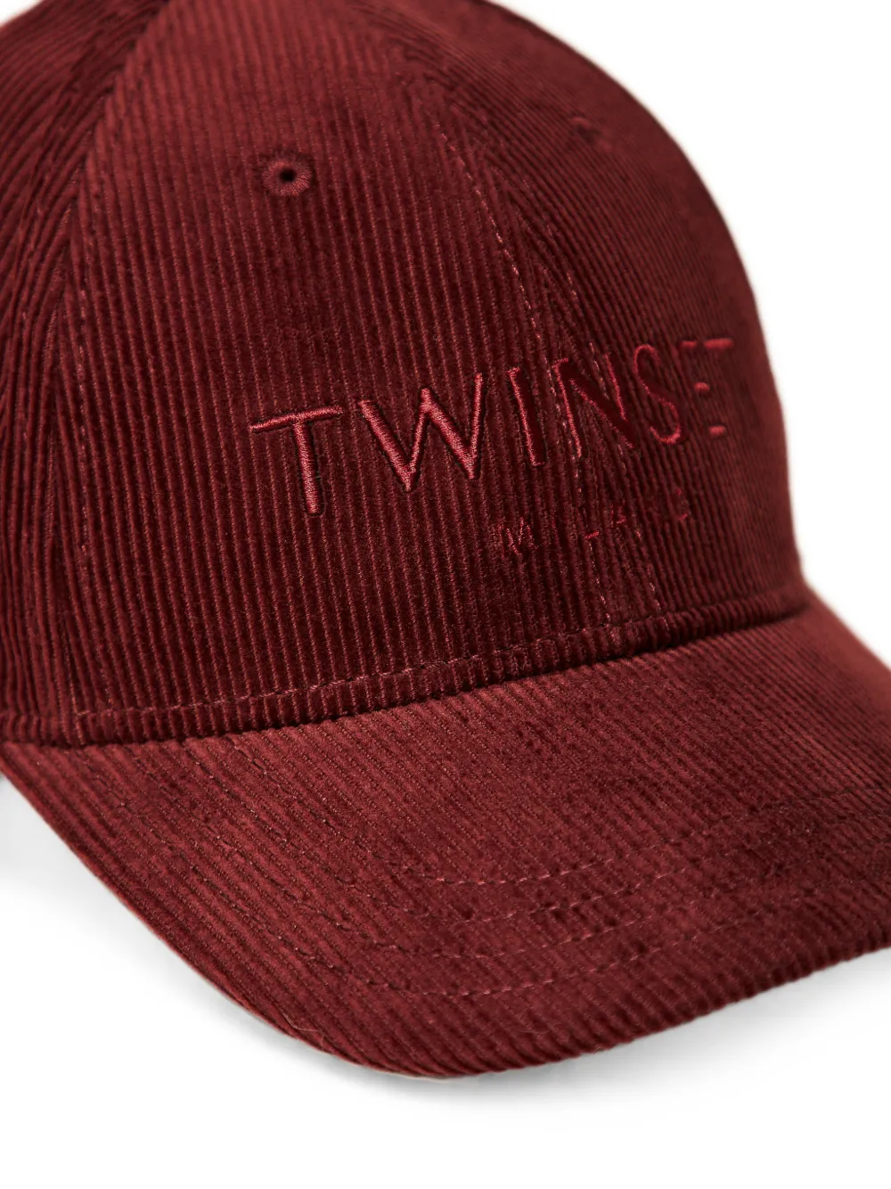 TWINSET Ribfluwelen honkbalpet Rood