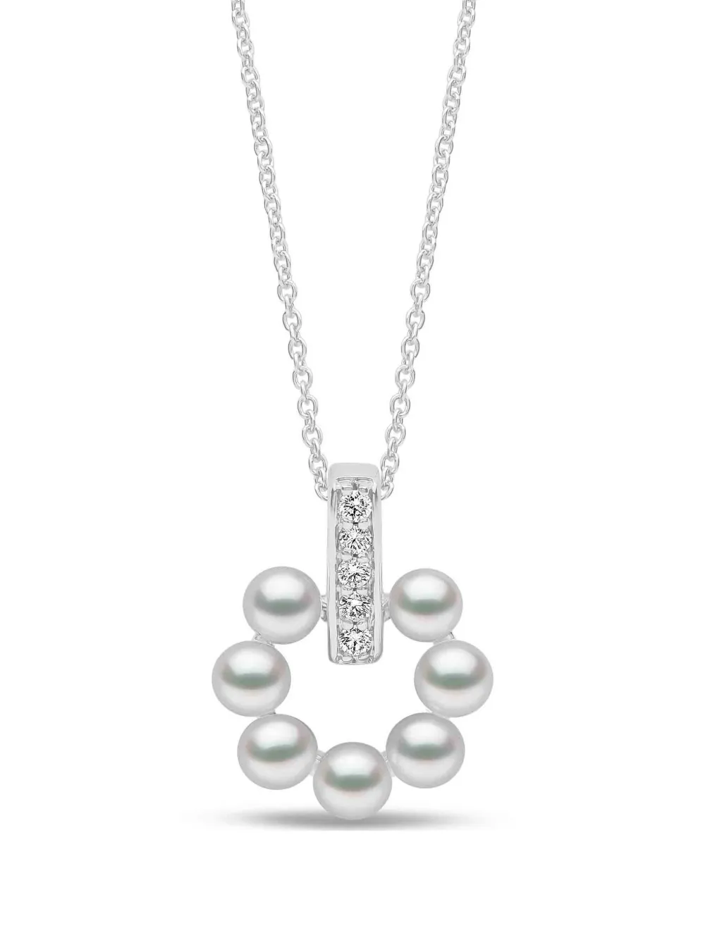 Yoko London Eclipse Akoya Halskette mit Perle und Diamant - Silber