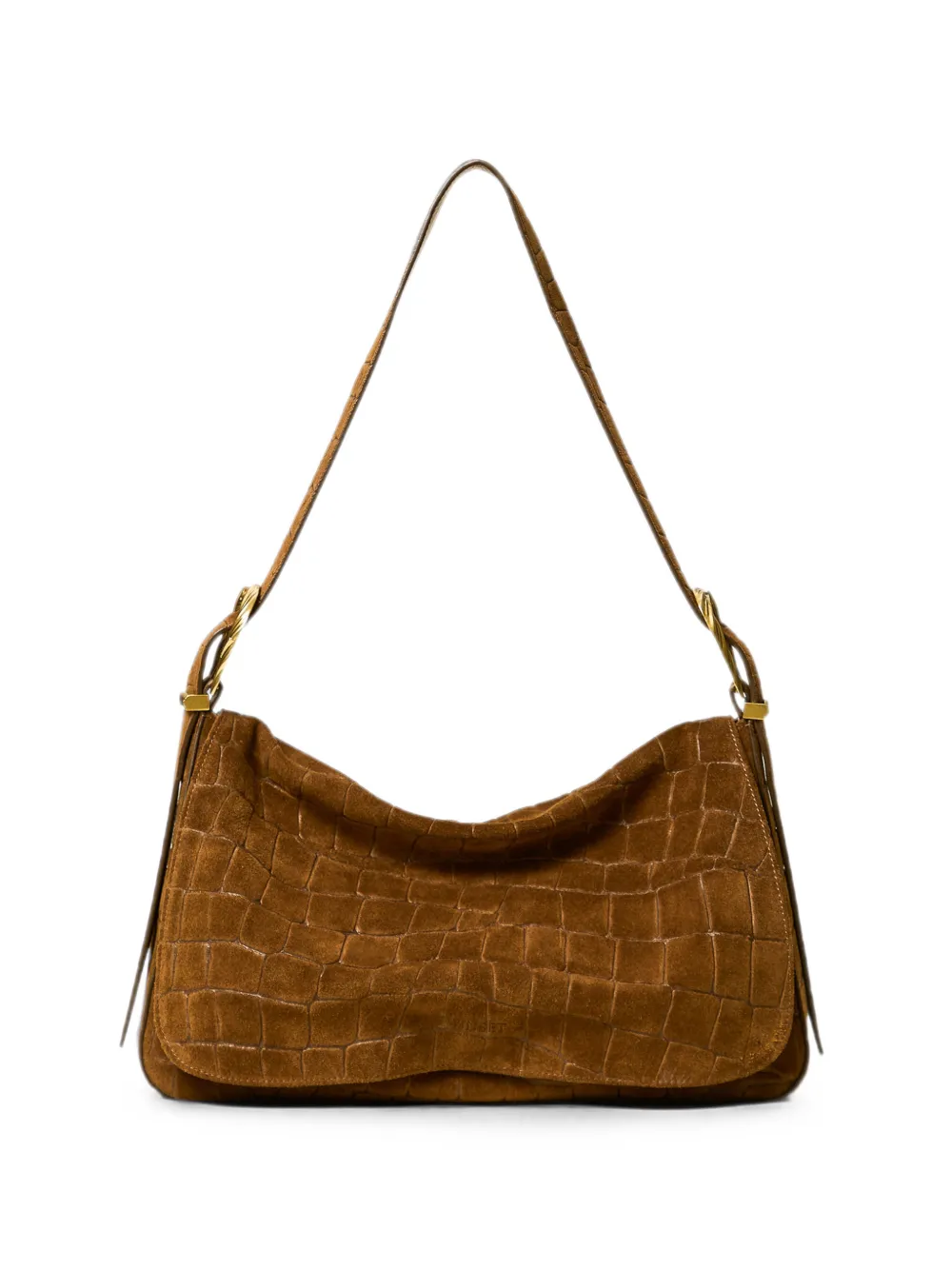 TWINSET Liliane croc-effect leather tote bag - Braun