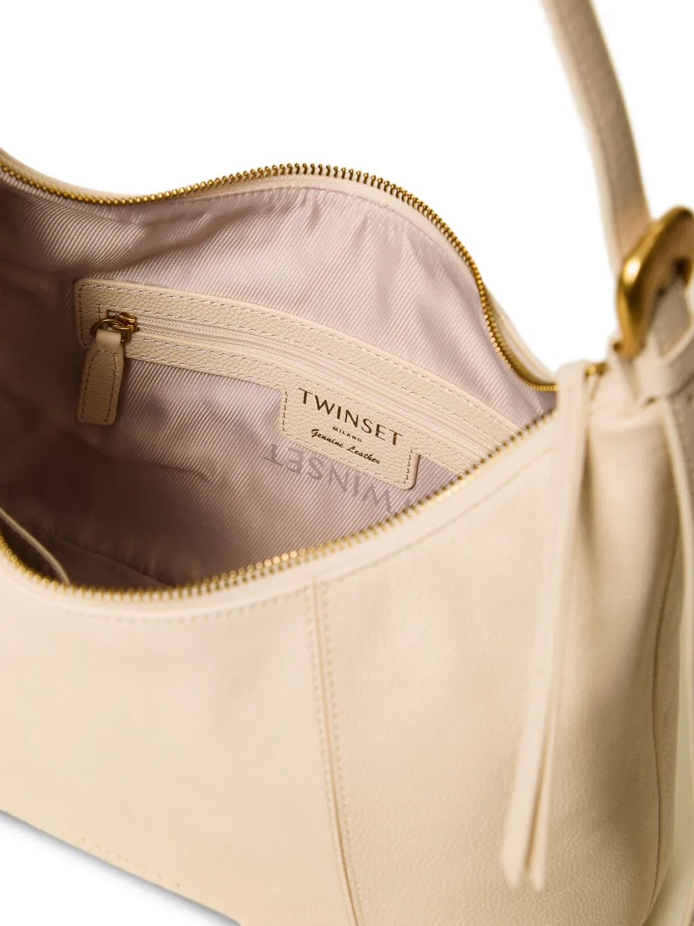 TWINSET Leren tas Beige