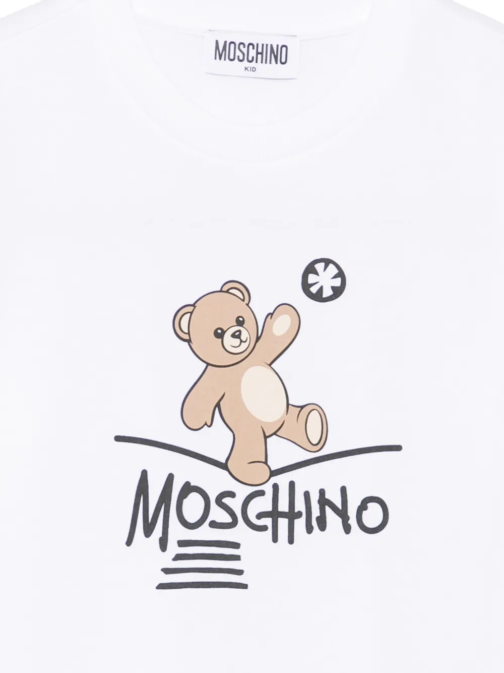 Moschino Kids T-shirt met logoprint Wit