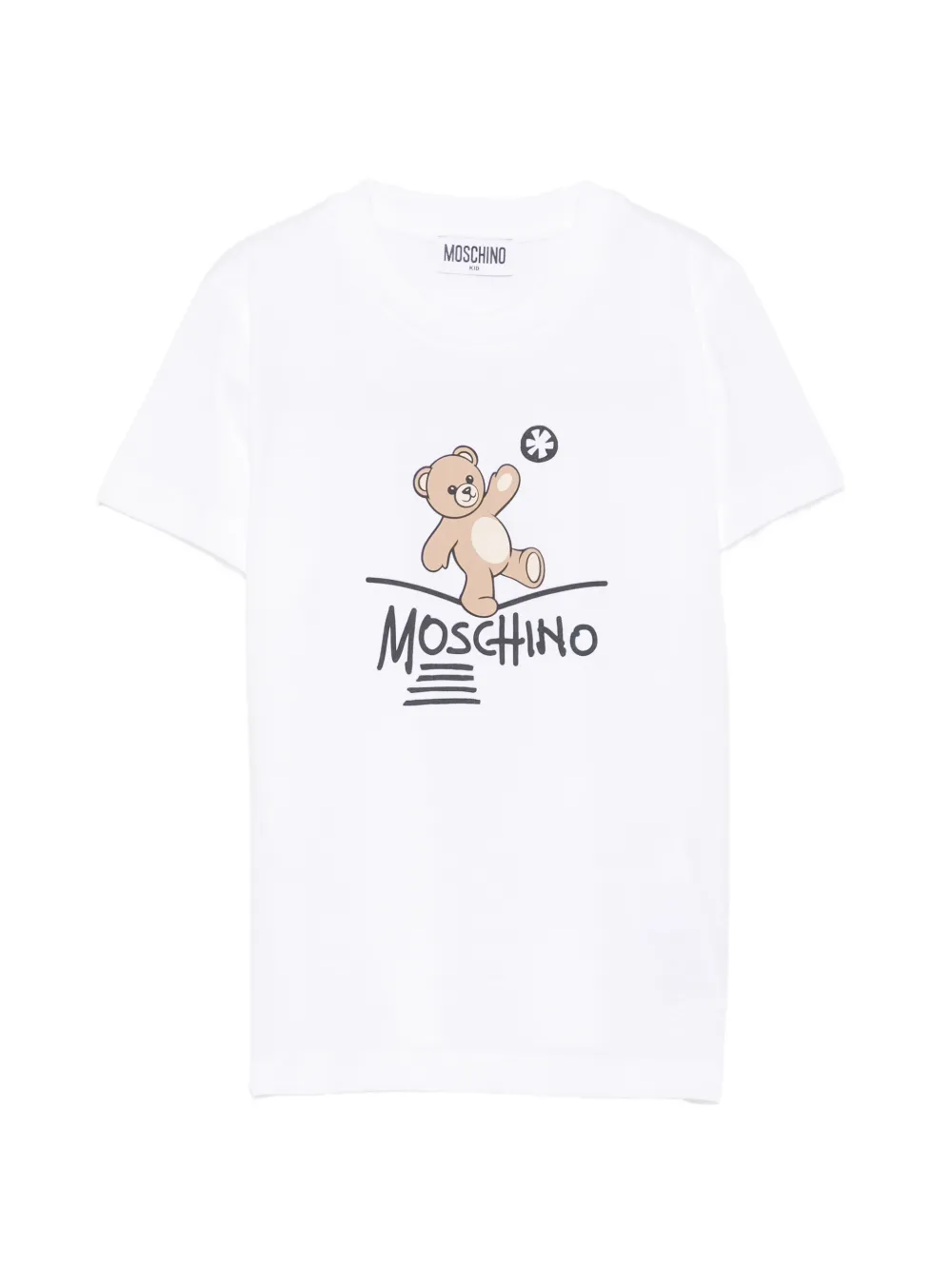 Moschino Kids Teddy Bear logo-print T-shirt - Weiß