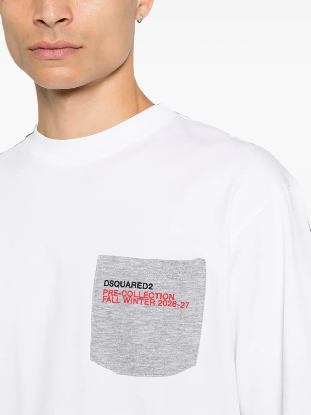 DSQUARED2 T-shirt met logoprint Wit