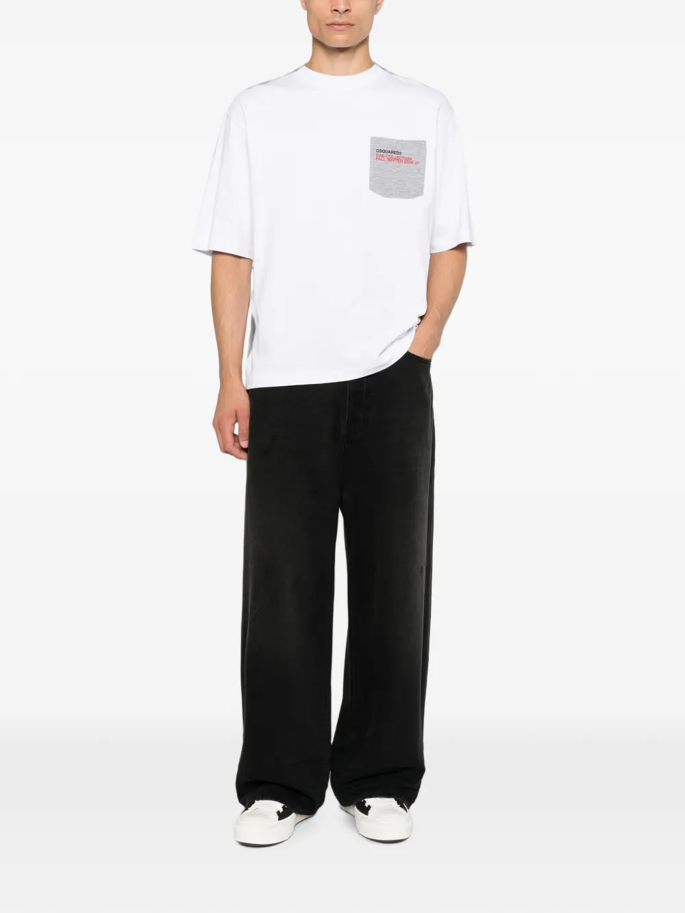 DSQUARED2 T-shirt met logoprint Wit