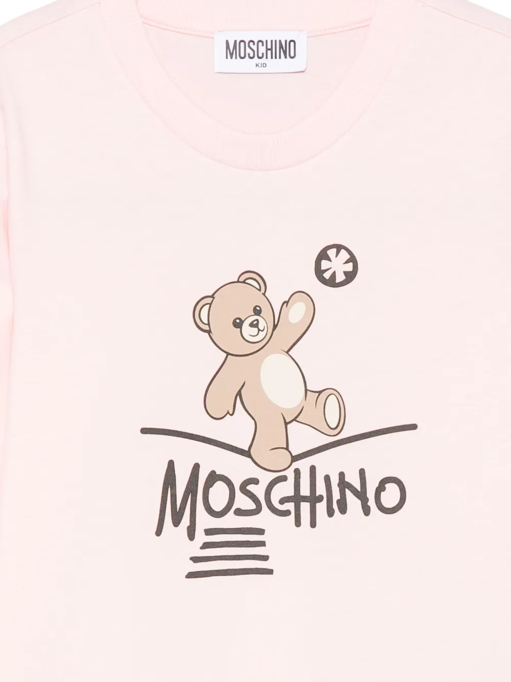 Moschino Kids T-shirt met logoprint Roze