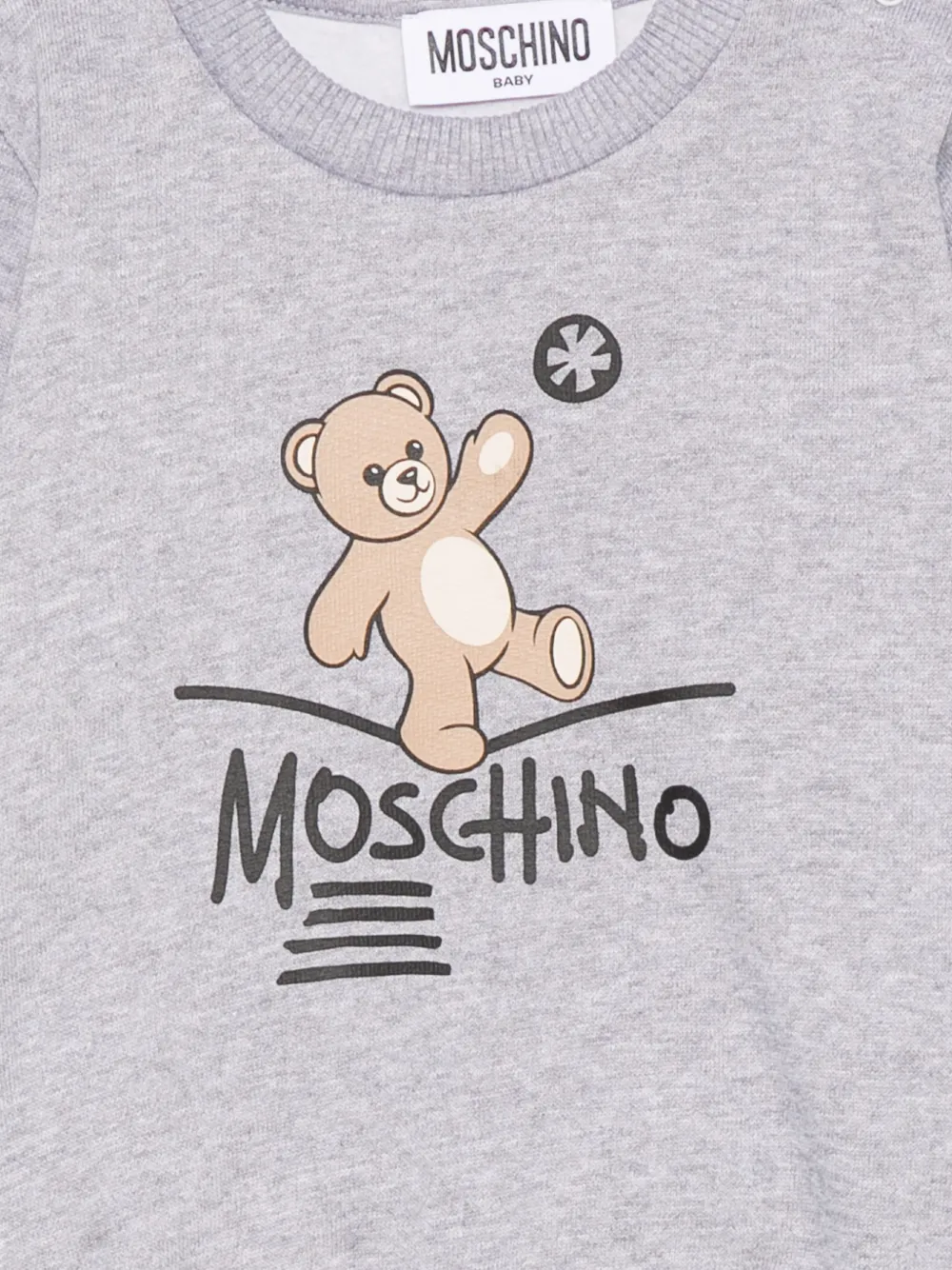 Moschino Kids Sweater met grafische print Grijs