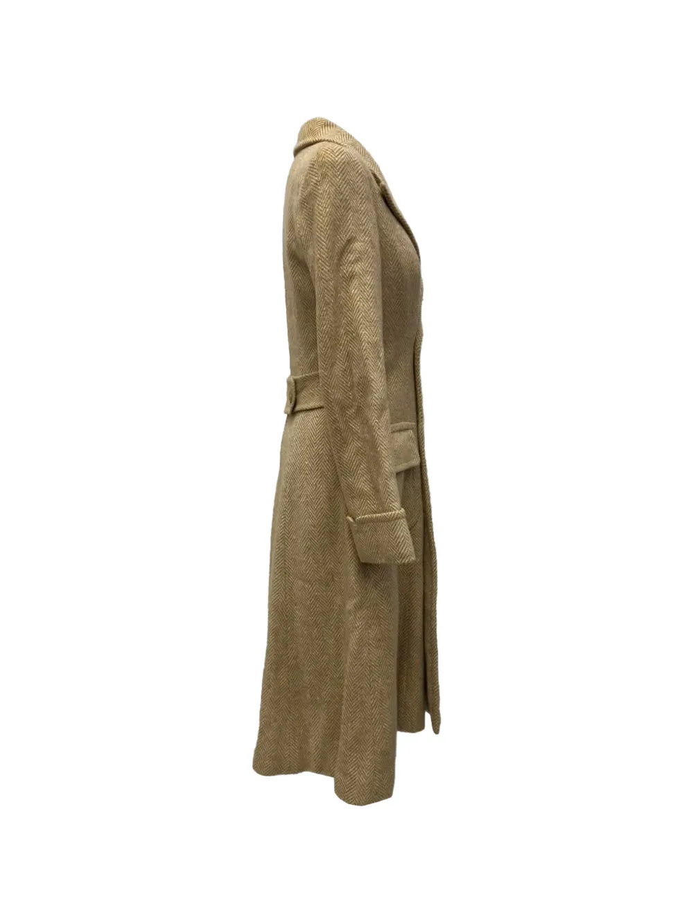 Ralph Lauren Vintage herringbone-pattern double-breasted coat - Toni neutri