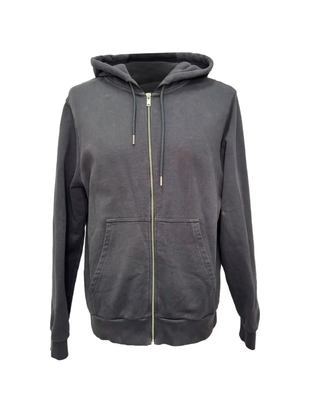 SANDRO logo-embroidered zipped hoodie - Nero