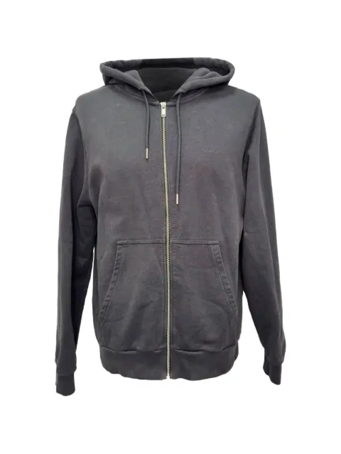 SANDRO logo-embroidered zipped hoodie