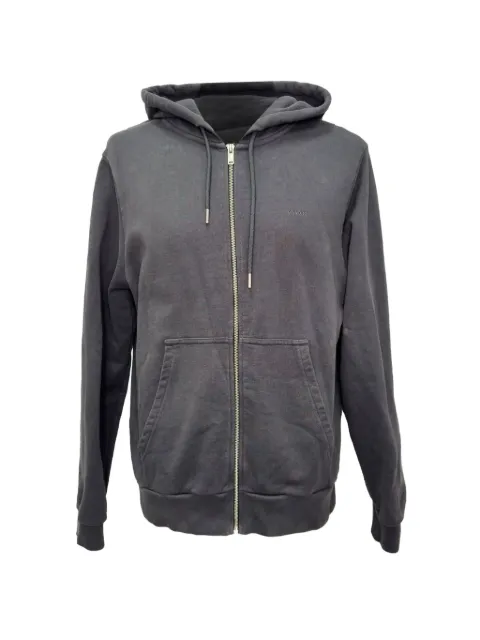SANDRO logo-embroidered zipped hoodie