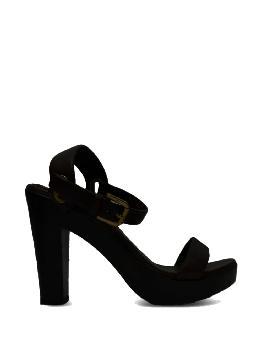 Ralph Lauren Vintage 2010s wooden-heel sandals - Braun