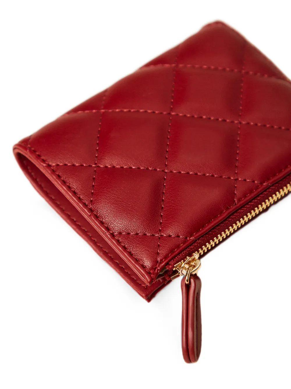 TWINSET quilted logo-plaque wallet Rood