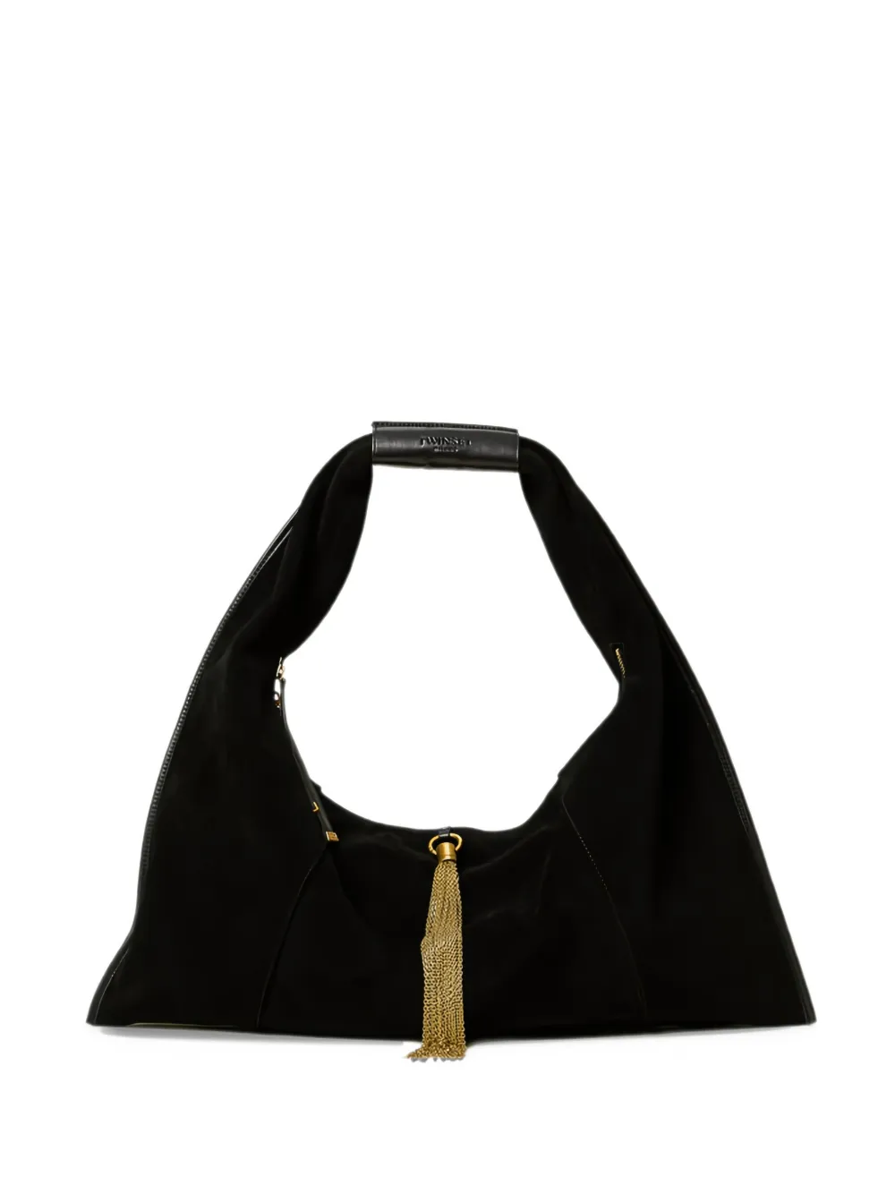 TWINSET chain-tassel leather bucket bag - Nero