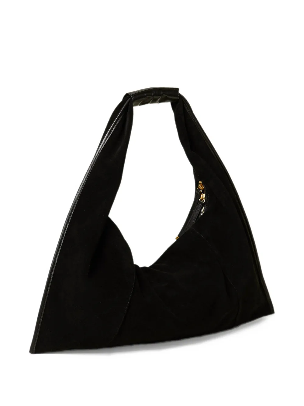 TWINSET Leren bucket-tas met kwastje en ketting Zwart