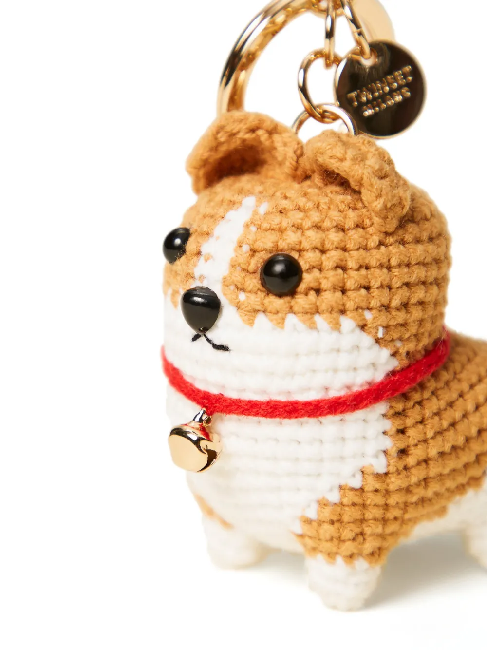 TWINSET Gehaakte sleutelhanger met hond Bruin