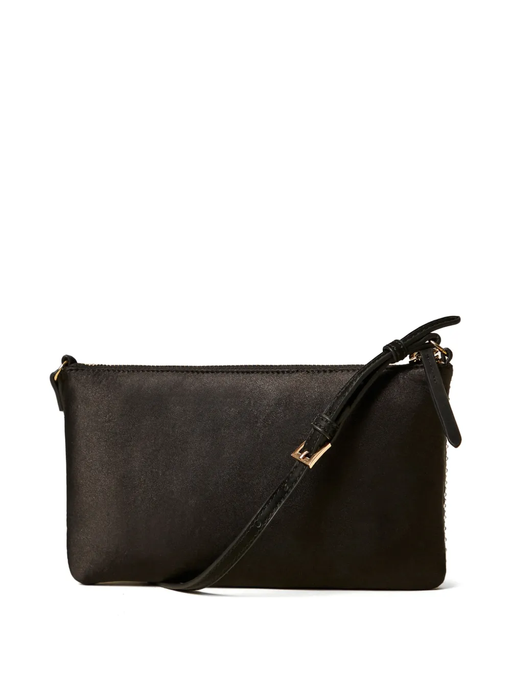 TWINSET Crossbodytas met logoplakkaat verfraaid met stras Zwart