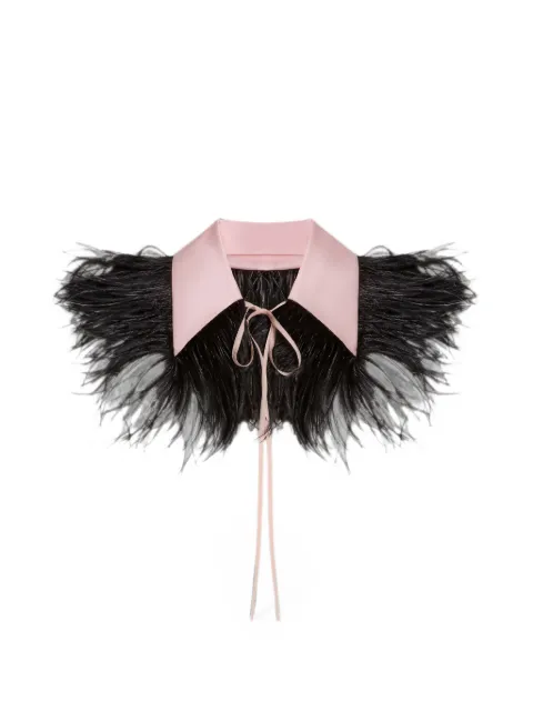 La DoubleJ chemise La Scala bordée de plumes