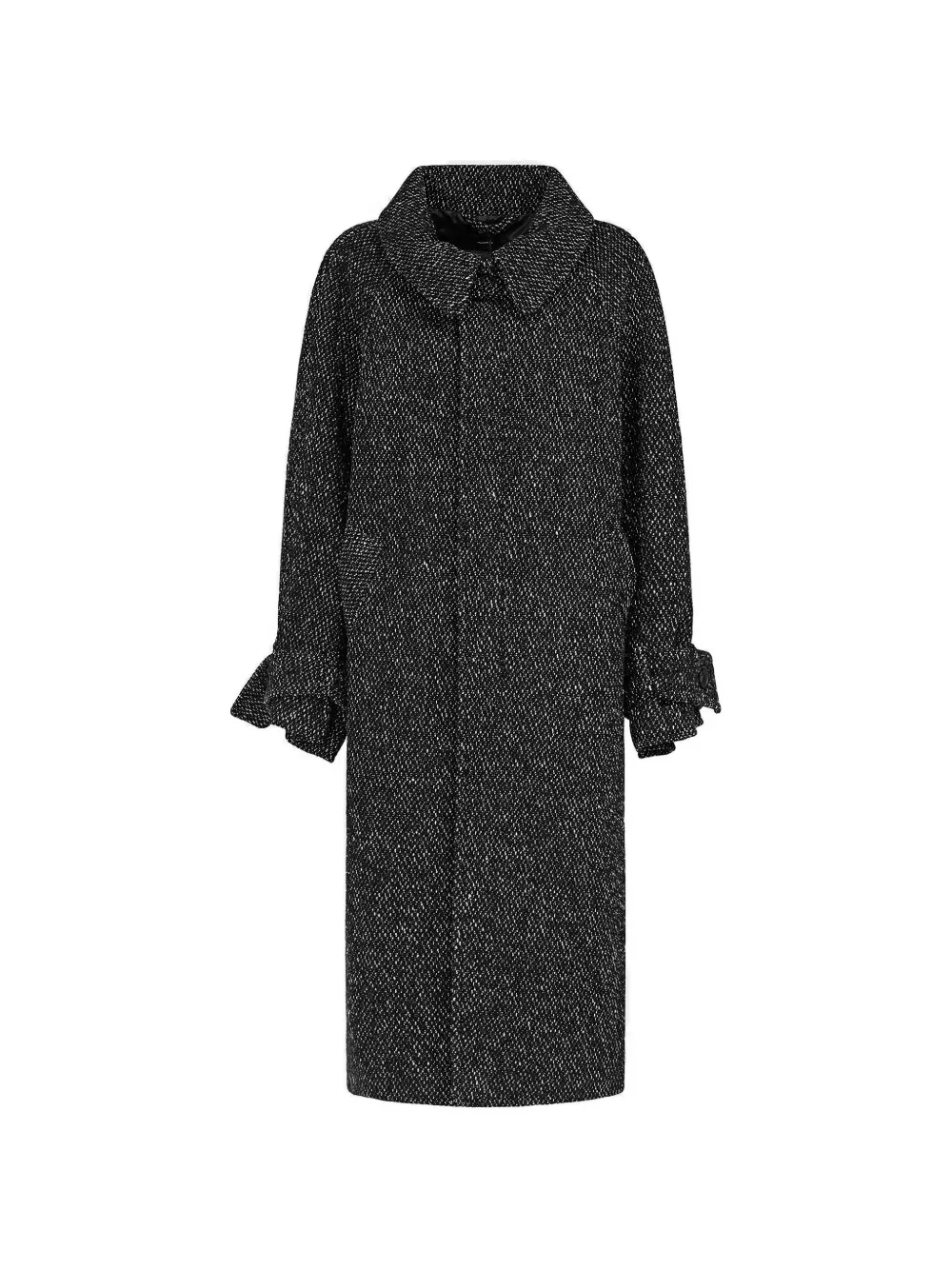 R13 Jumbo tweed coat - Schwarz