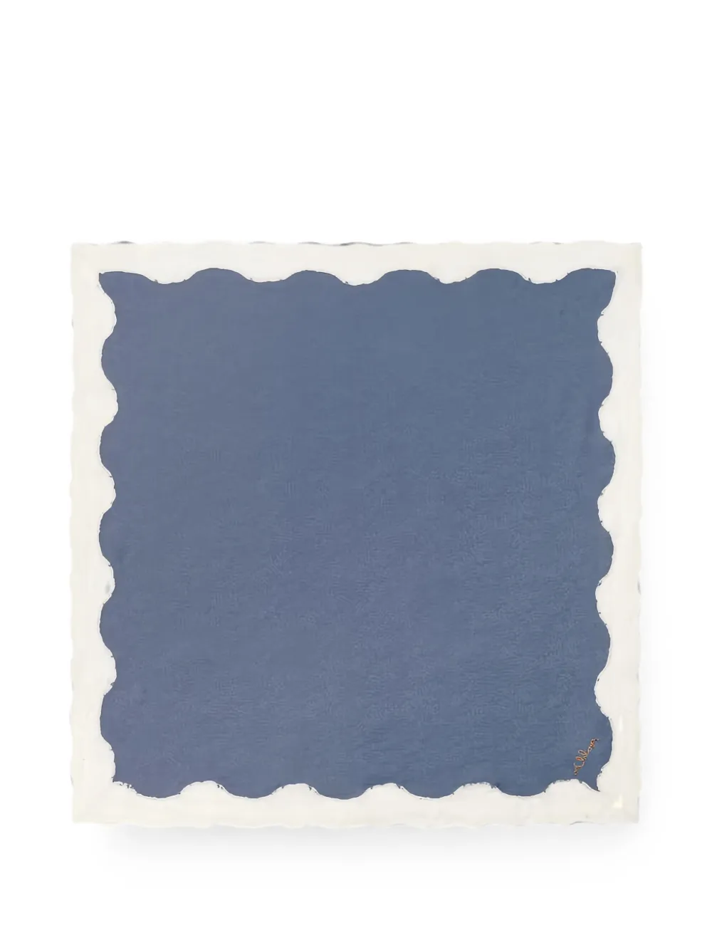 Chloé Zijden sjaal met gewelfde rand Blauw