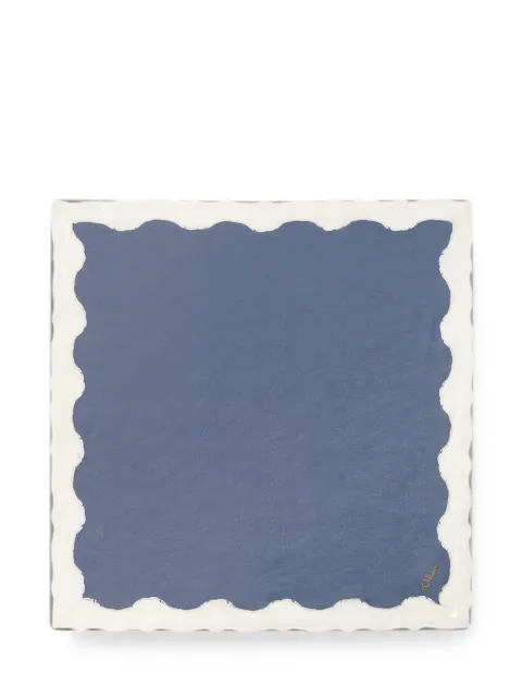 Chloé scalloped-edge silk scarf