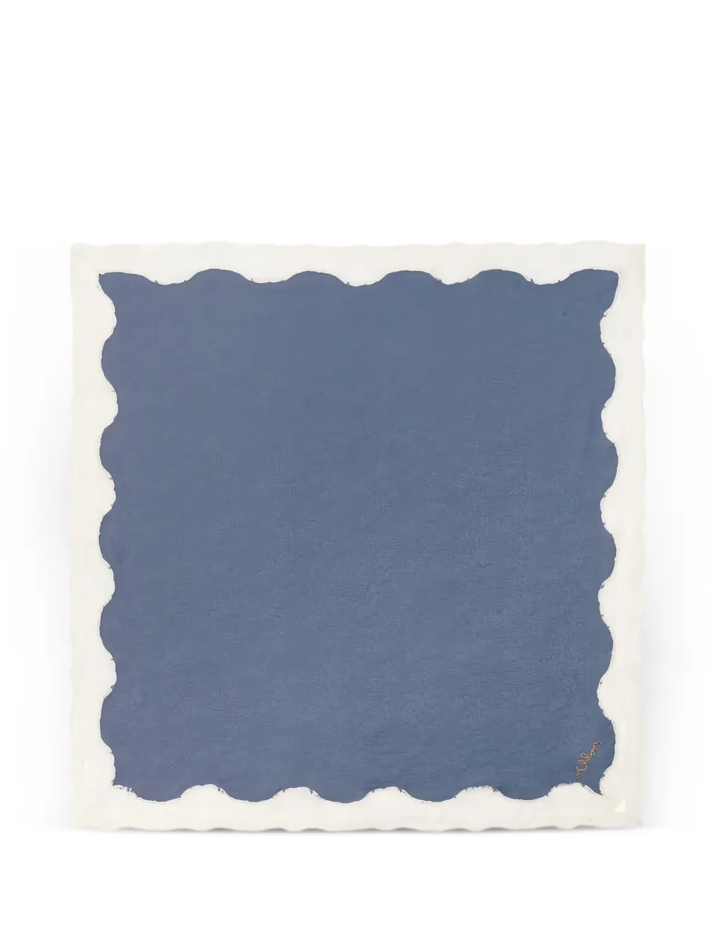 Chloé scalloped-edge silk scarf - Blu