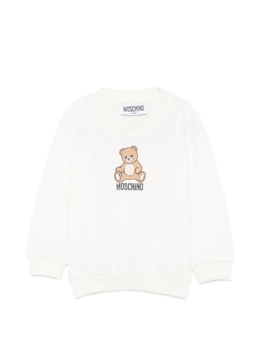 Moschino Kids Teddy Bear logo-print sweatshirt - Nude
