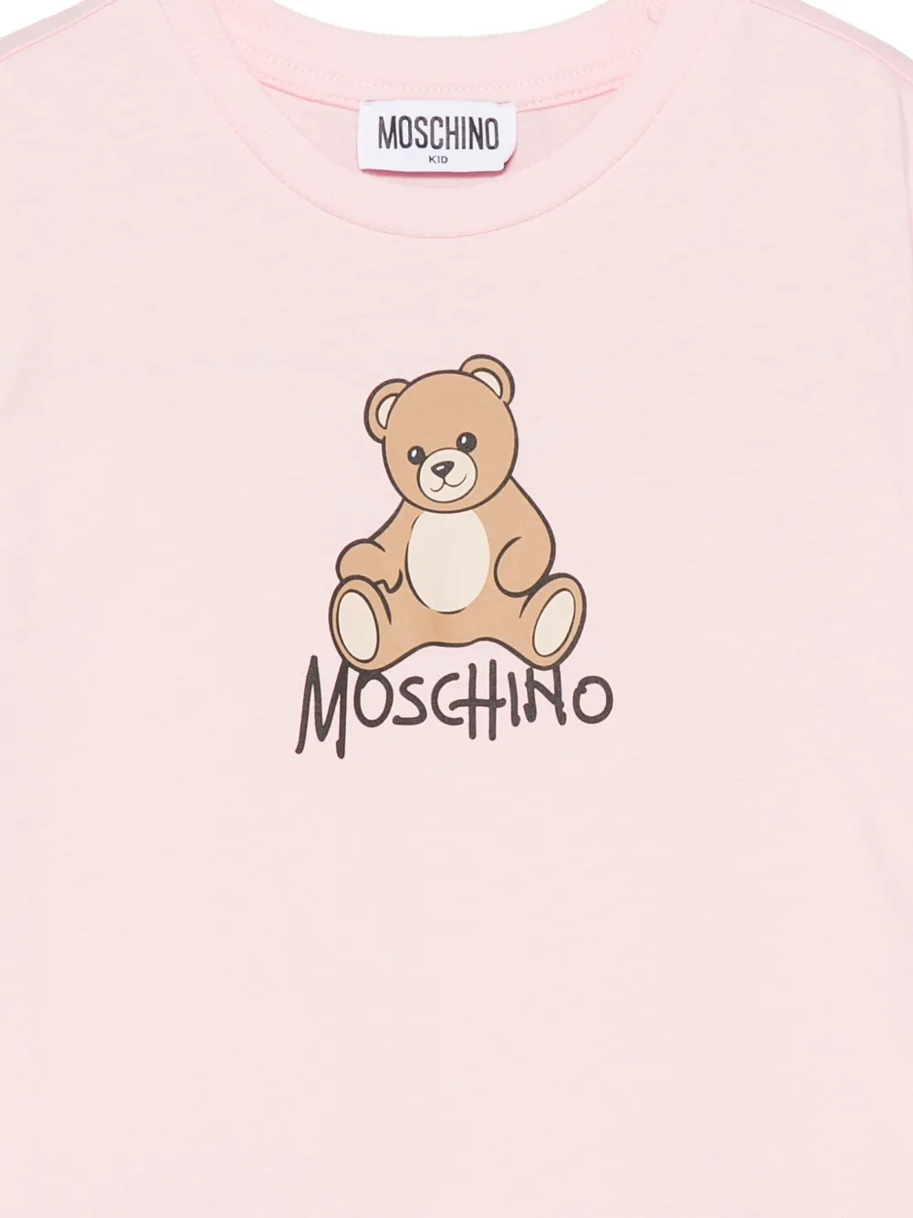 Moschino Kids Teddy Bear gesmockte jurk Roze