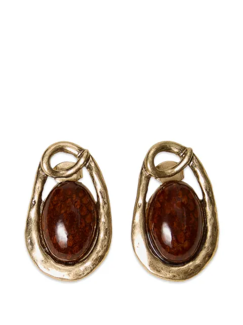 TWINSET animal-print cabochon earrings