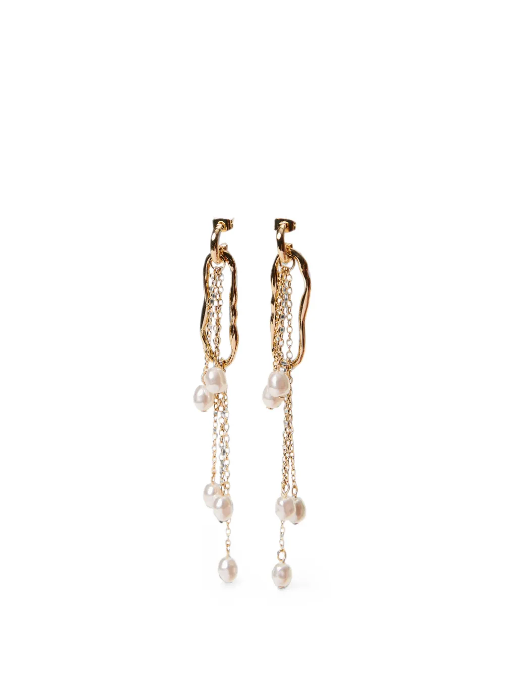 Twinset Earrings With Hoops And Pearls In Multi