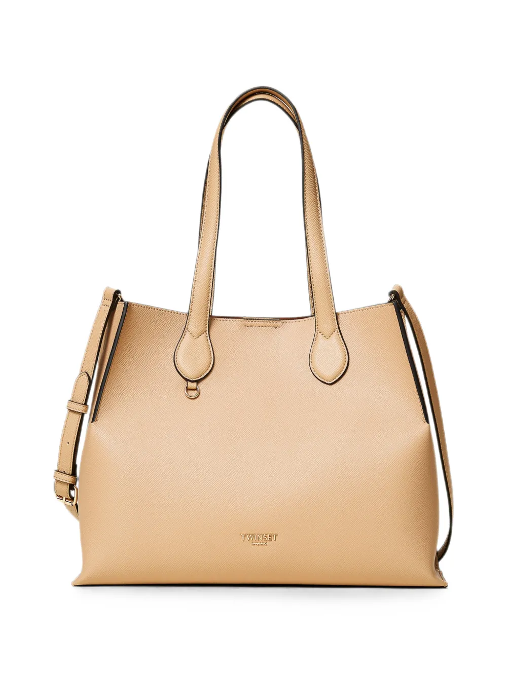 TWINSET Shopper met logo Beige