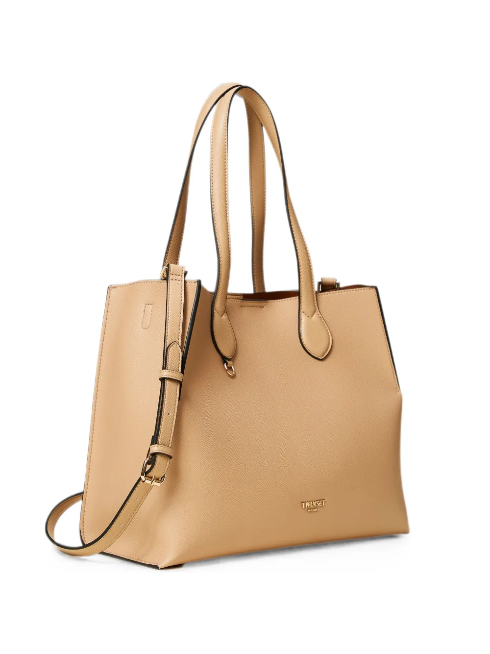 TWINSET Shopping Bag mit Logo - Nude
