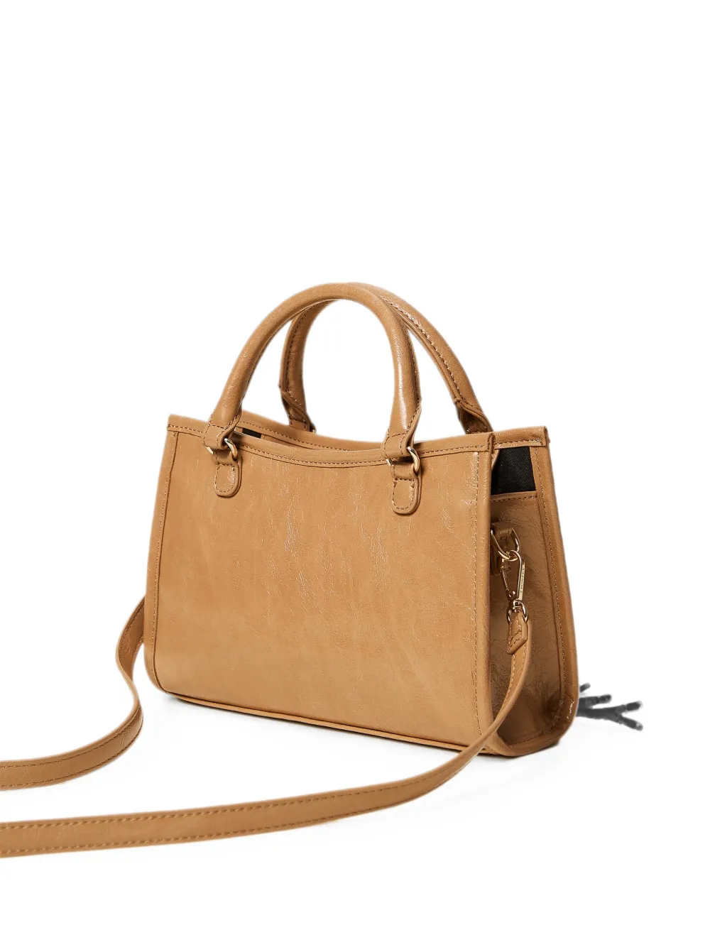 TWINSET Kids Schoudertas met logo-reliëf en kwastje Beige