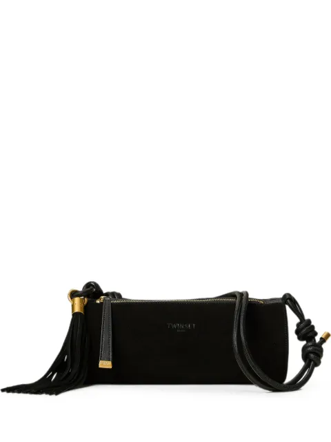 TWINSET suede cylinder bag with tassel