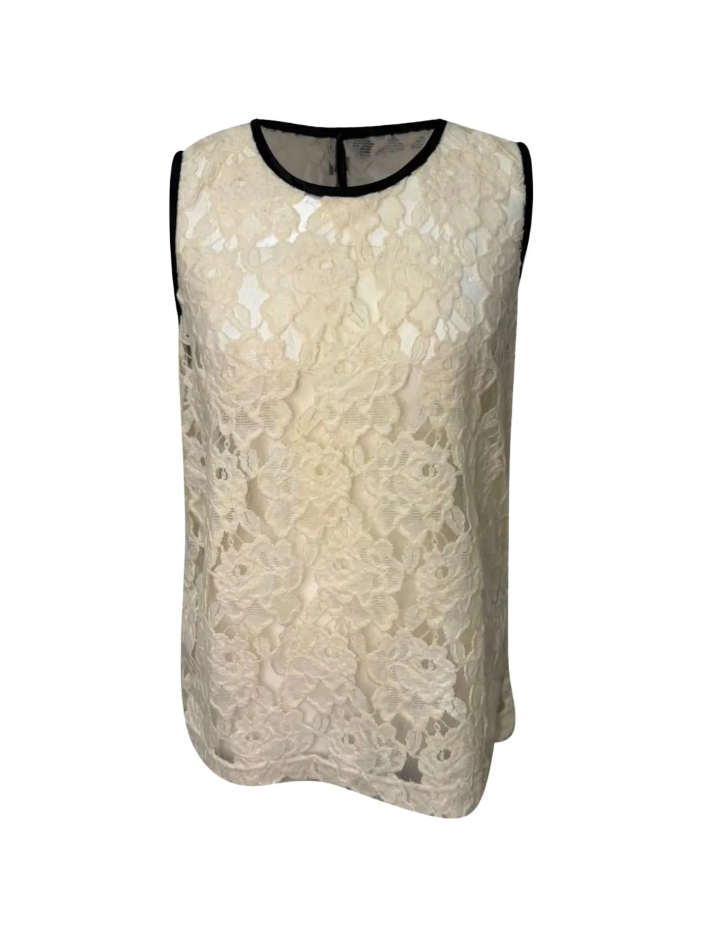 Dolce & Gabbana Pre-Owned lace-details tank top - Toni neutri