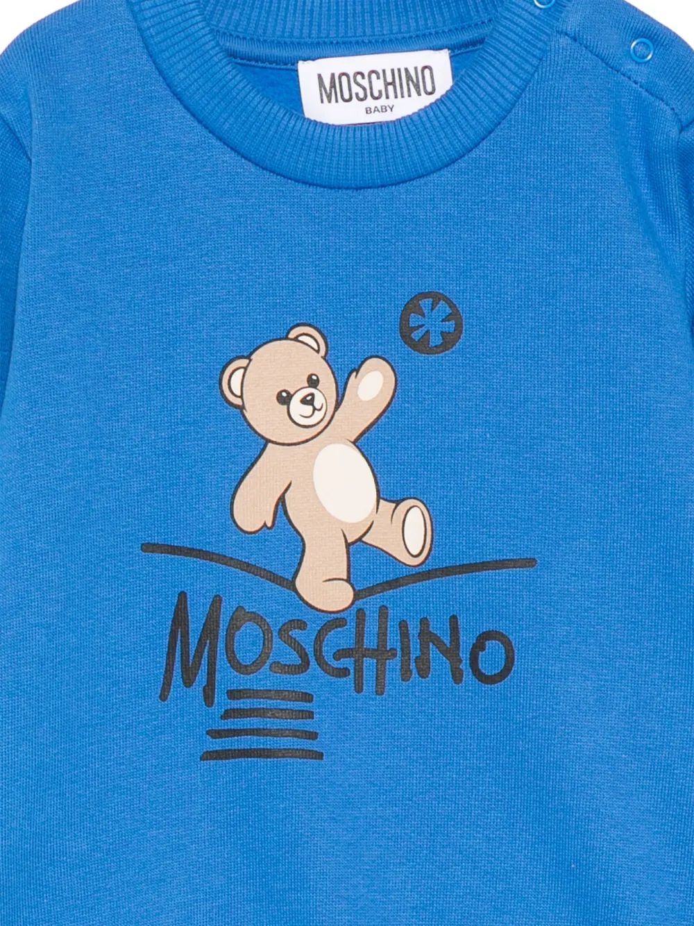 Moschino Kids Sweater met grafische print Blauw