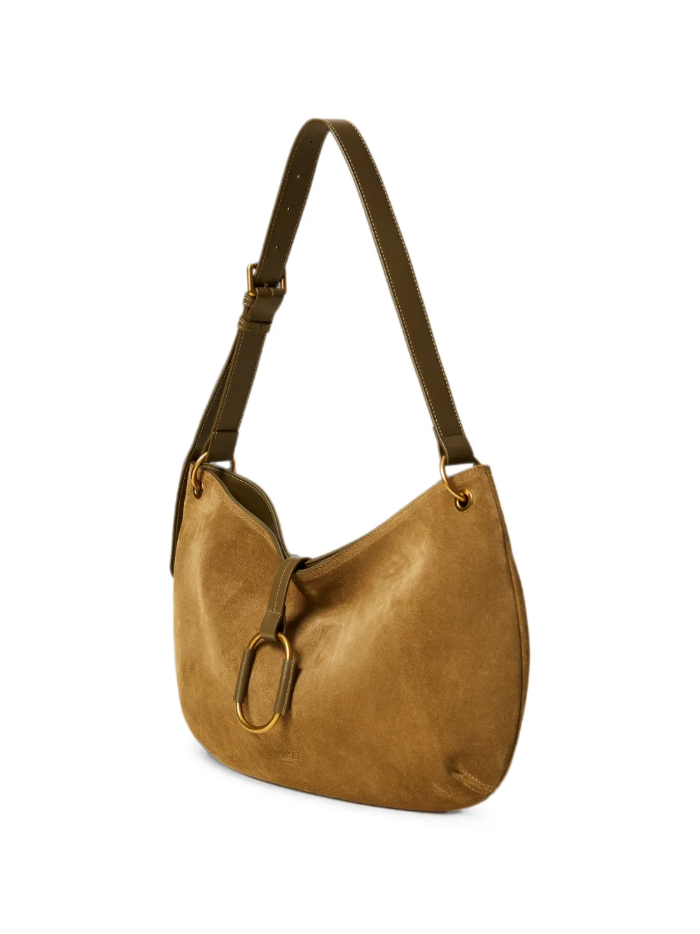 TWINSET Ronde suède schoudertas Beige