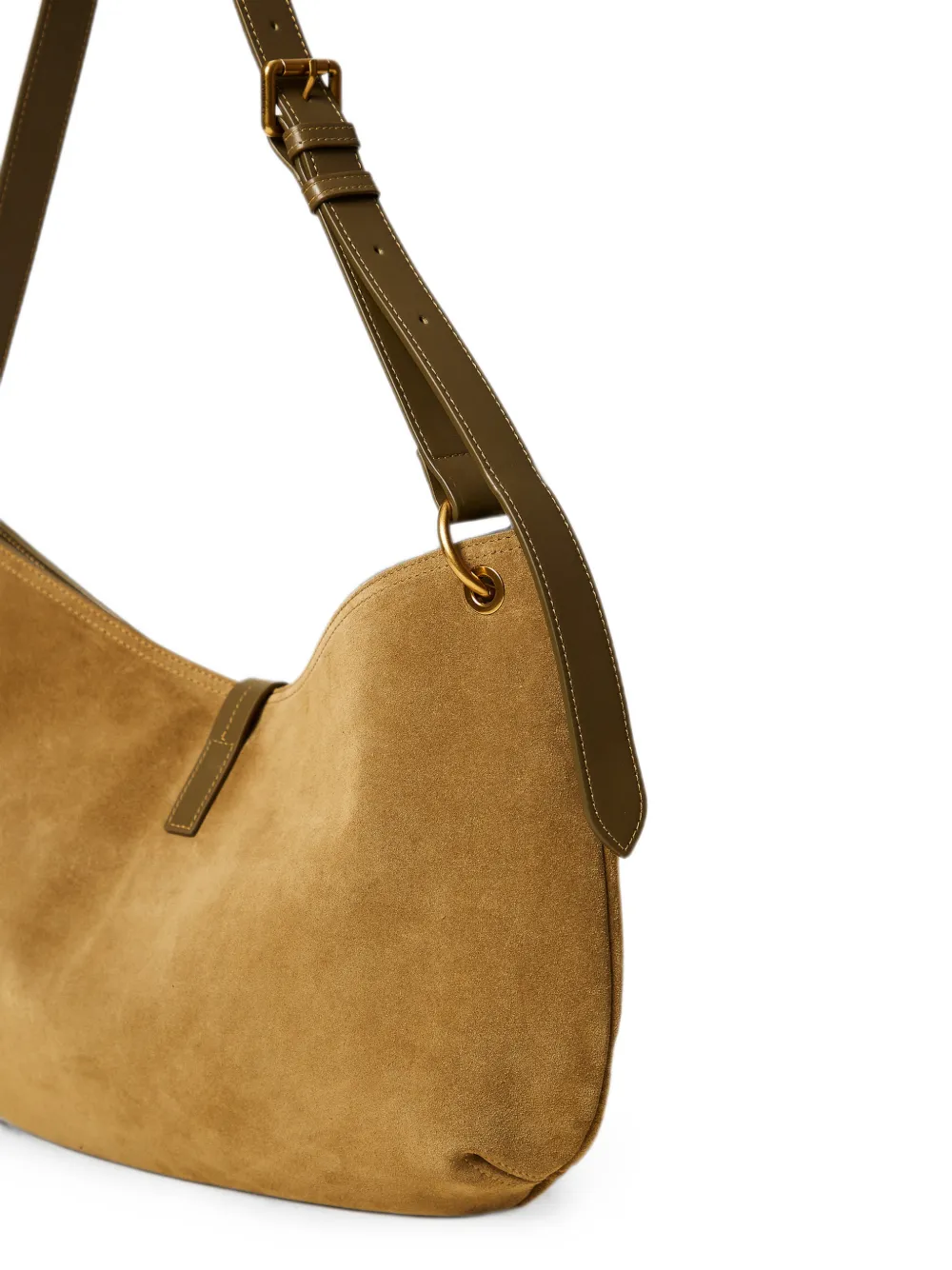 TWINSET Ronde suède schoudertas Beige