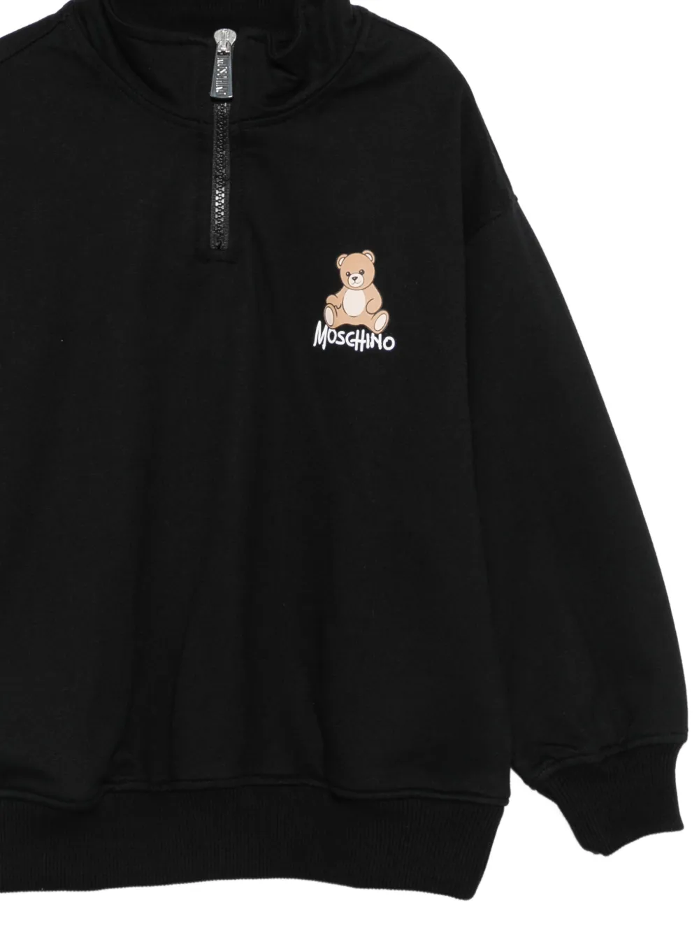 Moschino Kids Teddy Bear sweater met kwartrits Zwart