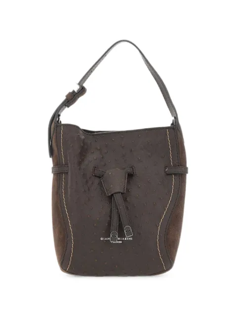GIANNI CHIARINI Sienna ostrich-effect leather tote bag