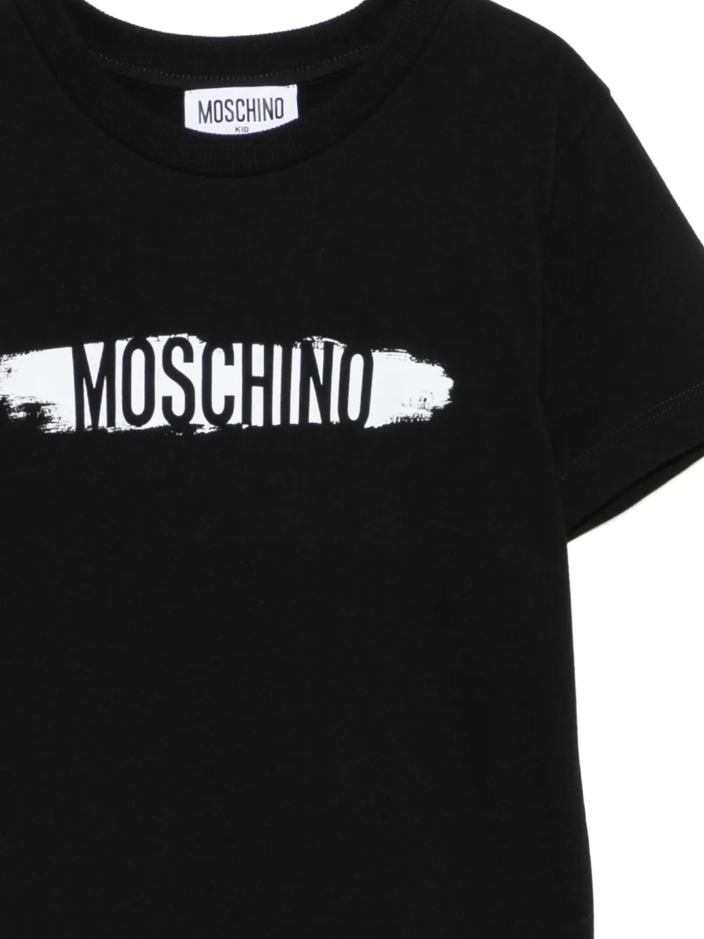 Moschino Kids T-shirt met logoprint Zwart
