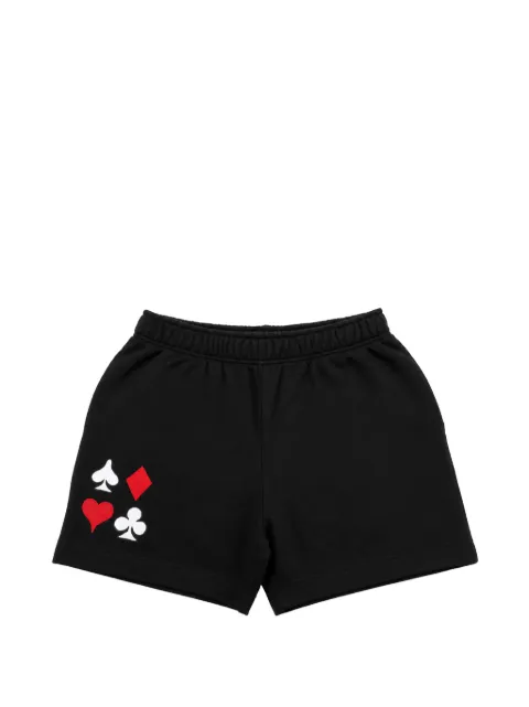 Melt playing-card print shorts